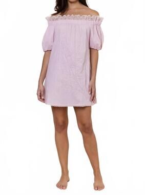 NEW JULIET DUNN ballet off shoulder dress in pink